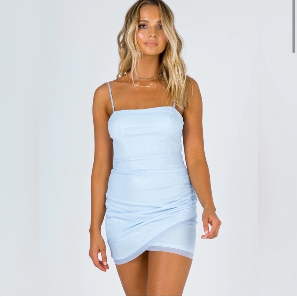 Princess Polly Ocenaia mini dress in light blue size 0